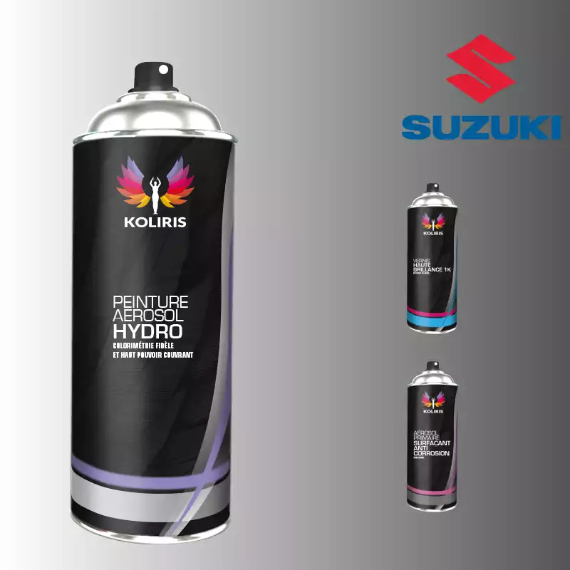 Pack 3 aérosols peinture voiture hydro Suzuki 400ml