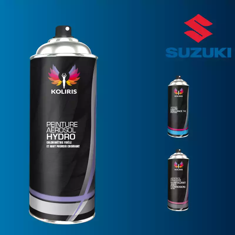 Pack 3 aérosols peinture voiture hydro Suzuki 400ml