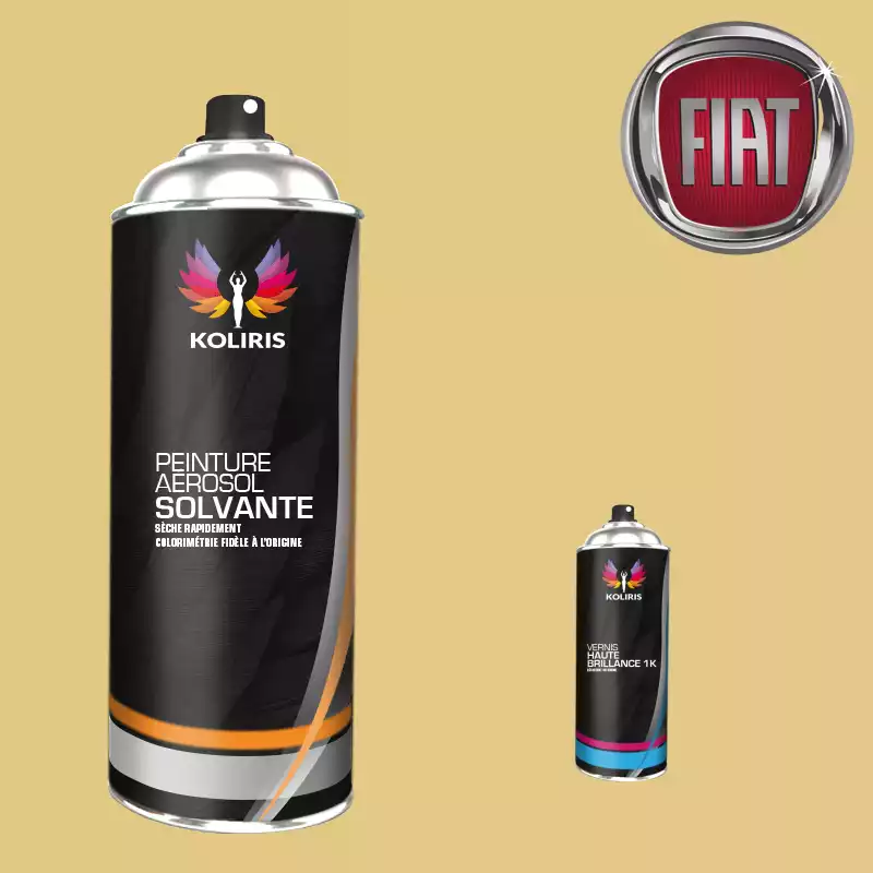 Pack 2 aérosols peinture voiture solvant Fiat 400ml