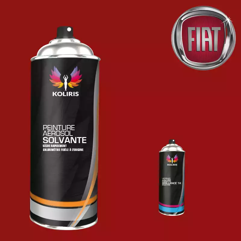 Pack 2 aérosols peinture voiture solvant Fiat 400ml