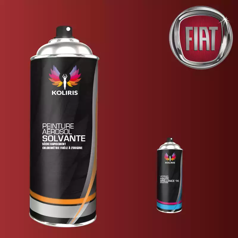 Pack 2 aérosols peinture voiture solvant Fiat 400ml