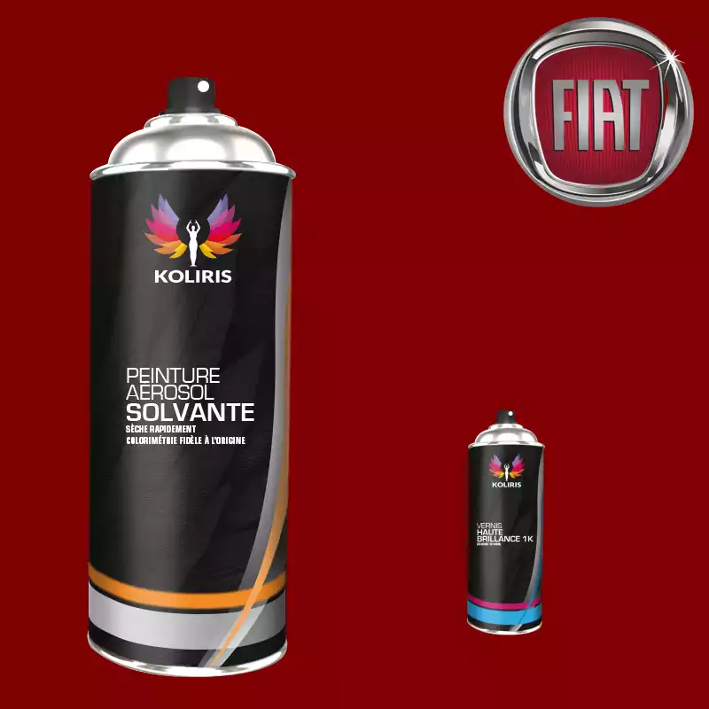 Pack 2 aérosols peinture voiture solvant Fiat 400ml