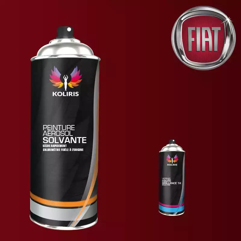 Pack 2 aérosols peinture voiture solvant Fiat 400ml