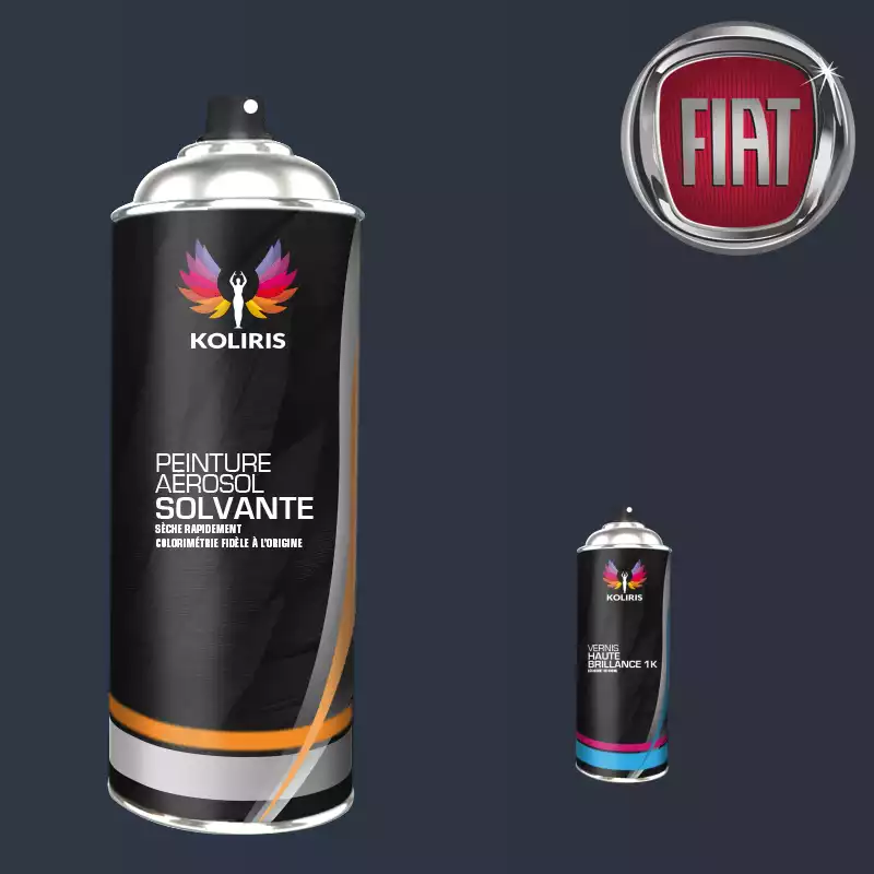Pack 2 aérosols peinture voiture solvant Fiat 400ml