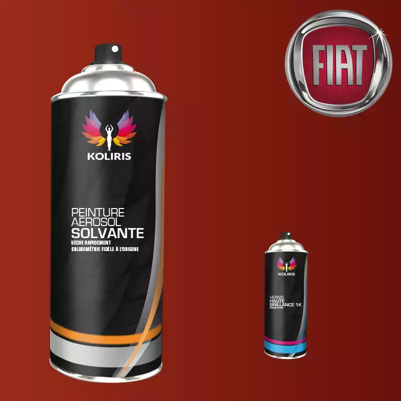 Pack 2 aérosols peinture voiture solvant Fiat 400ml