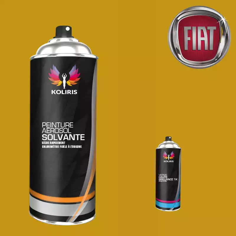 Pack 2 aérosols peinture voiture solvant Fiat 400ml
