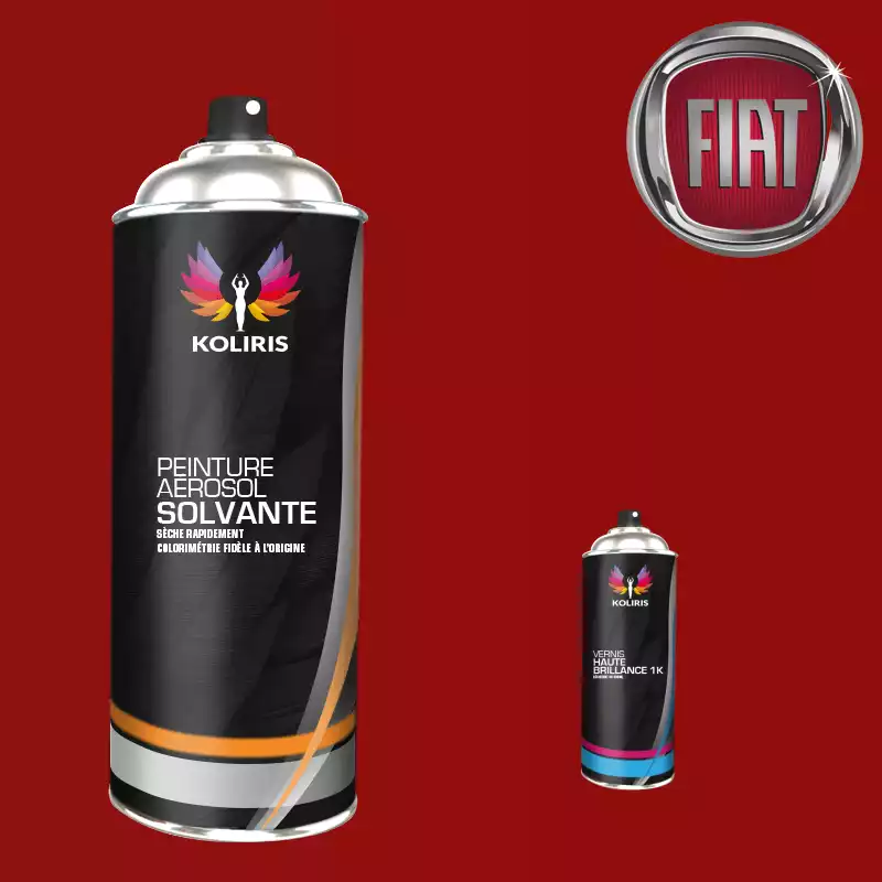 Pack 2 aérosols peinture voiture solvant Fiat 400ml