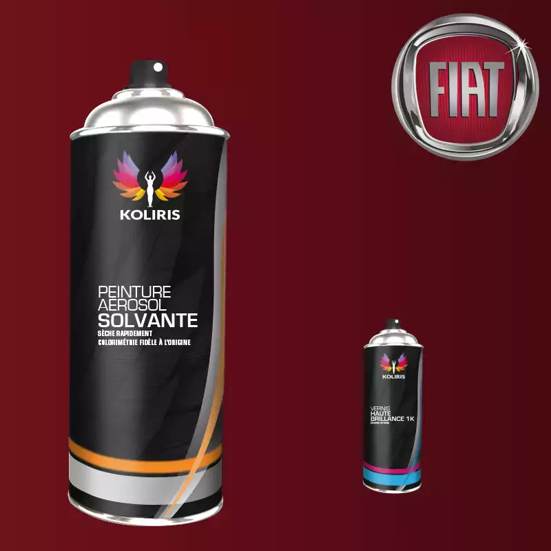 Pack 2 aérosols peinture voiture solvant Fiat 400ml