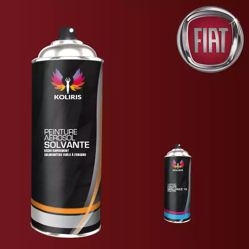 Pack 2 aérosols peinture voiture solvant Fiat 400ml