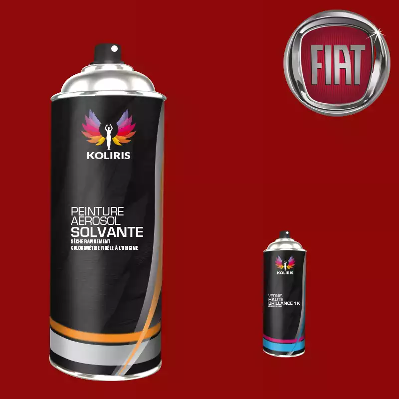 Pack 2 aérosols peinture voiture solvant Fiat 400ml