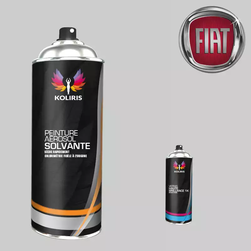 Pack 2 aérosols peinture voiture solvant Fiat 400ml