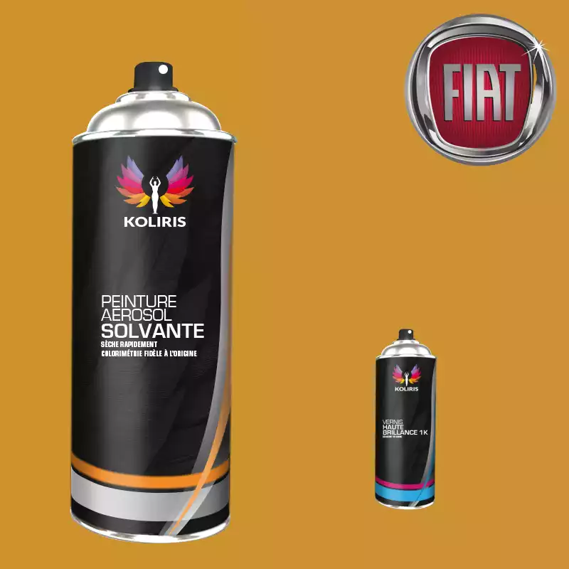 Pack 2 aérosols peinture voiture solvant Fiat 400ml