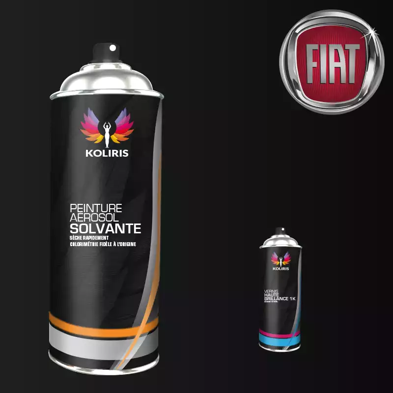 Pack 2 aérosols peinture voiture solvant Fiat 400ml
