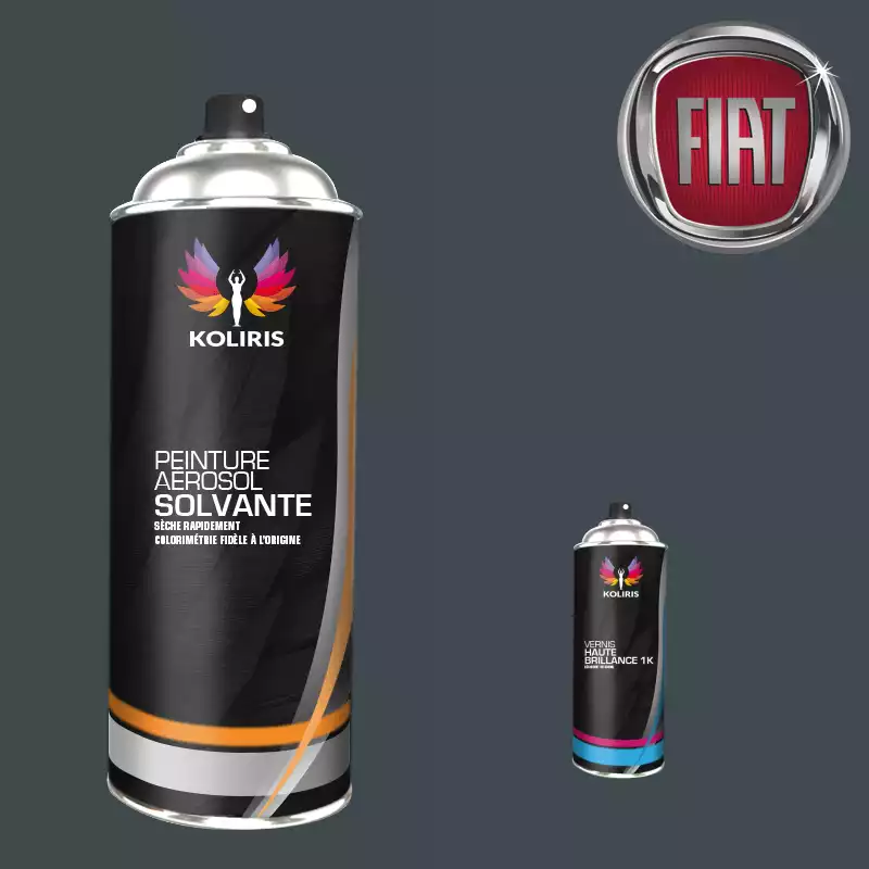 Pack 2 aérosols peinture voiture solvant Fiat 400ml