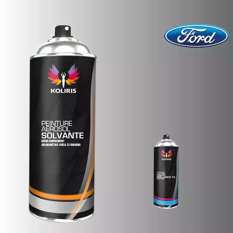 Pack 2 aérosols peinture voiture solvant Ford 400ml