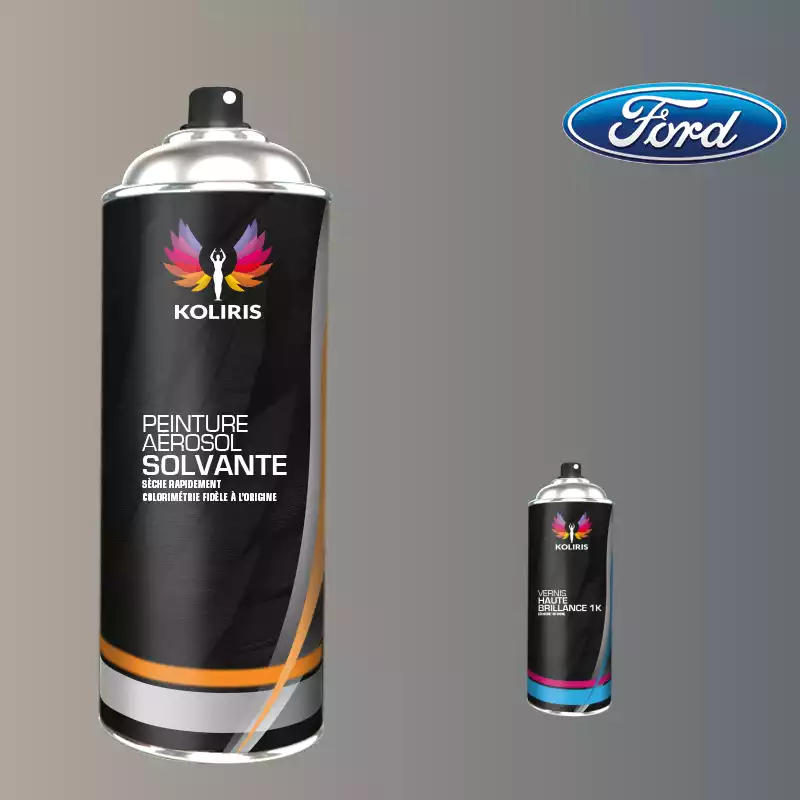 Pack 2 aérosols peinture voiture solvant Ford 400ml