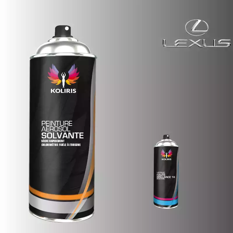 Pack 2 aérosols peinture voiture solvant Lexus 400ml