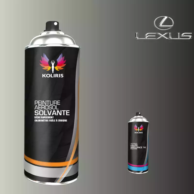 Pack 2 aérosols peinture voiture solvant Lexus 400ml