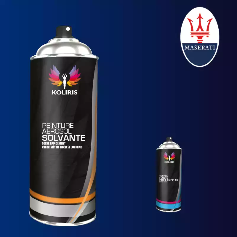 Pack 2 aérosols peinture voiture solvant Maserati 400ml