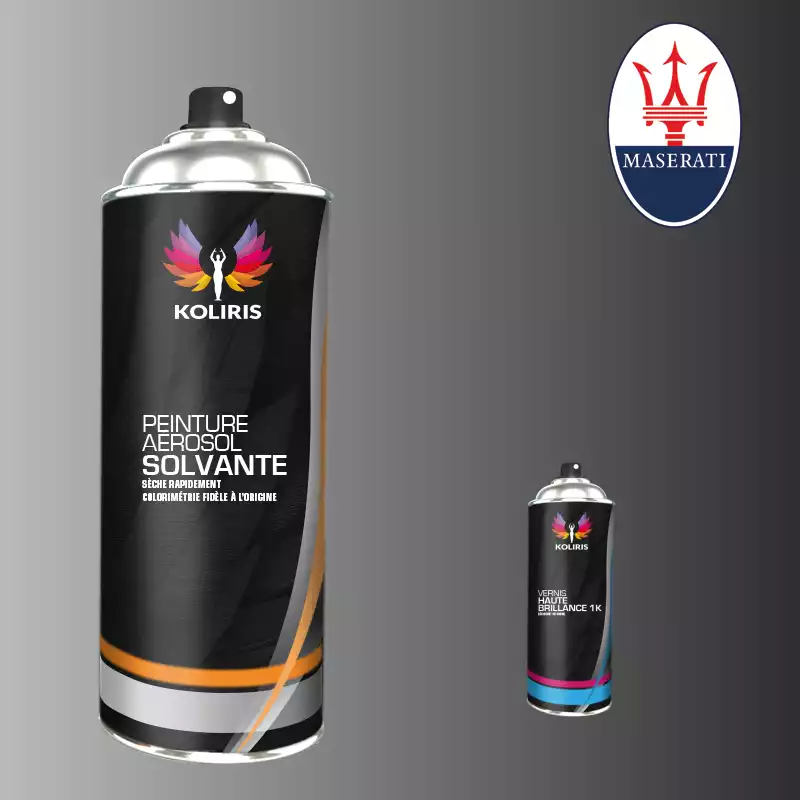 Pack 2 aérosols peinture voiture solvant Maserati 400ml