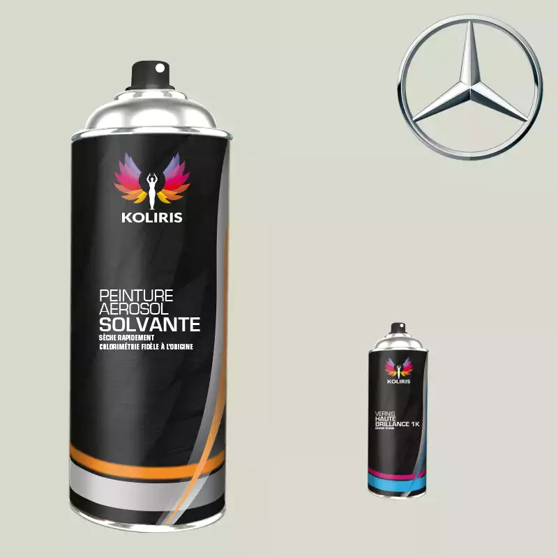 Pack 2 aérosols peinture voiture solvant Mercedes Benz 400ml