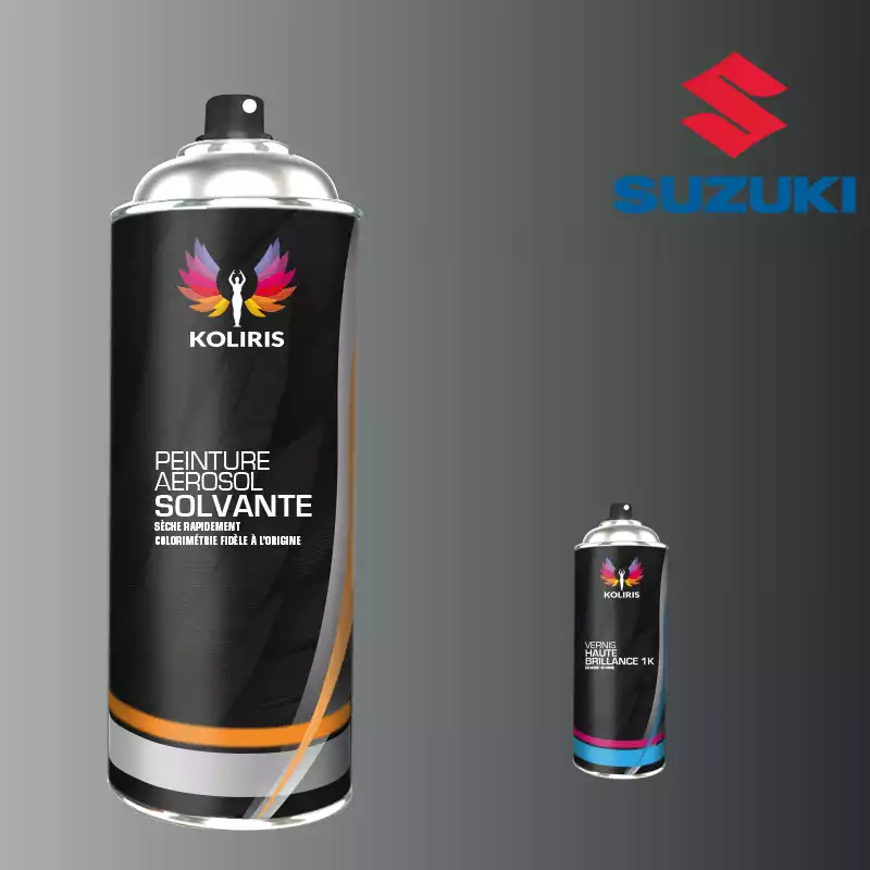 Pack 2 aérosols peinture voiture solvant Suzuki 400ml