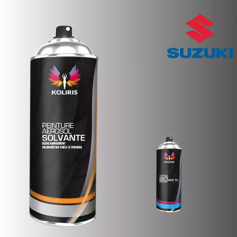 Pack 2 aérosols peinture voiture solvant Suzuki 400ml