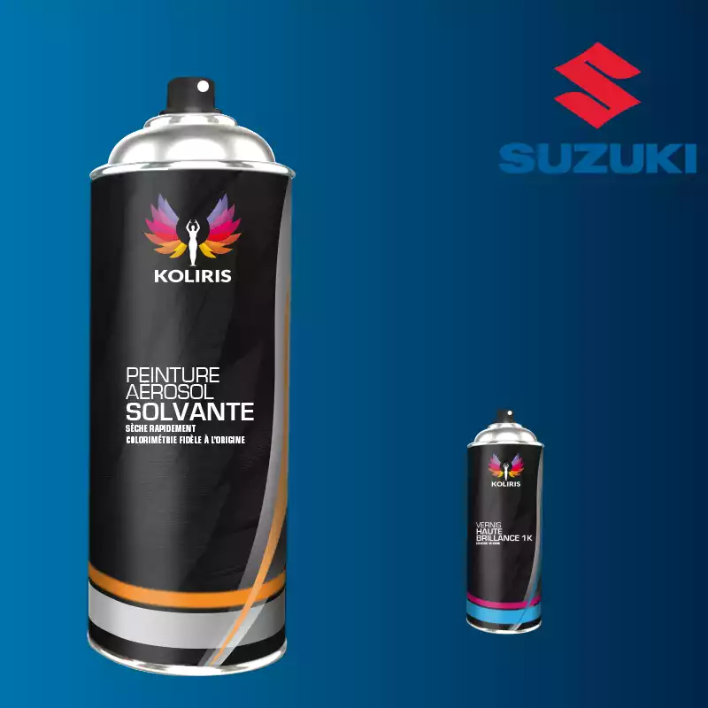 Pack 2 aérosols peinture voiture solvant Suzuki 400ml