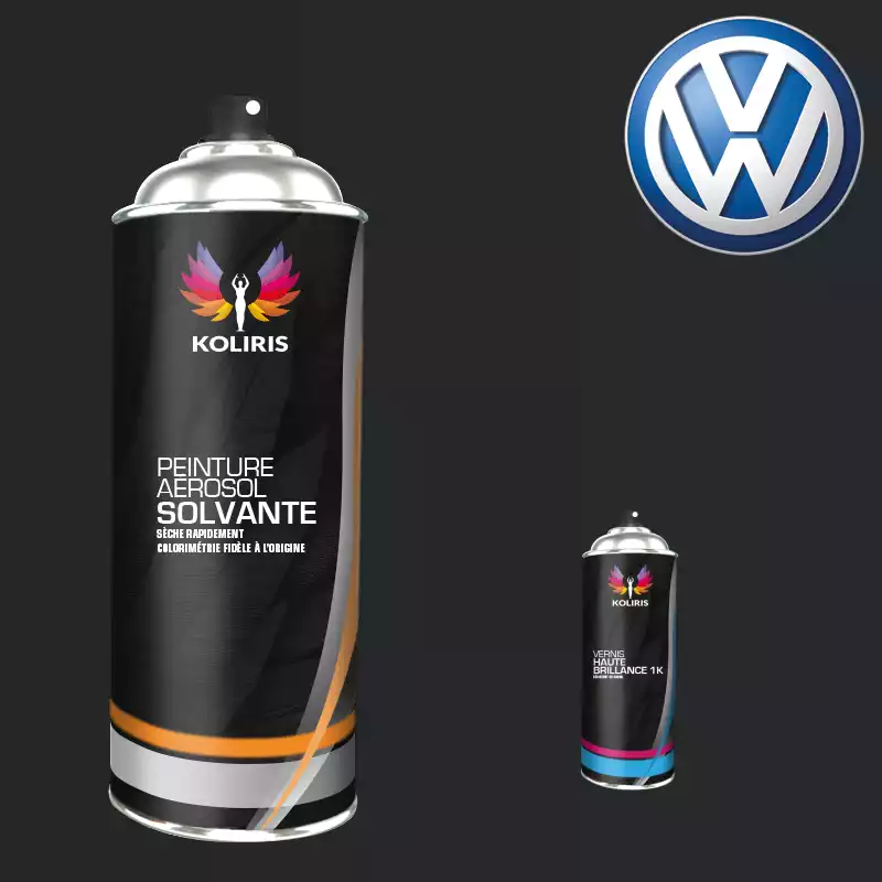 Pack 2 aérosols peinture voiture solvant Volkswagen 400ml