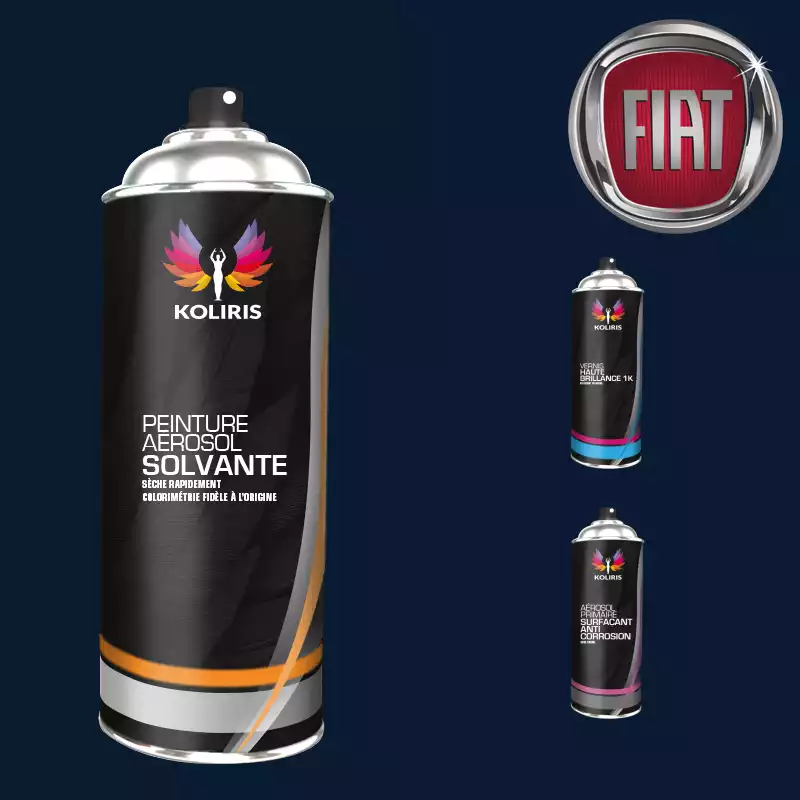 Pack 3 aérosols peinture voiture solvant Fiat 400ml