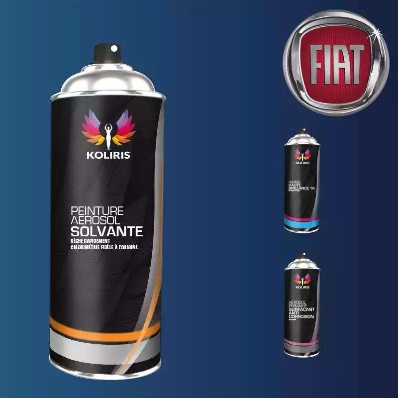 Pack 3 aérosols peinture voiture solvant Fiat 400ml