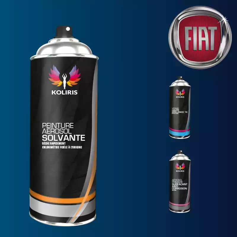 Pack 3 aérosols peinture voiture solvant Fiat 400ml