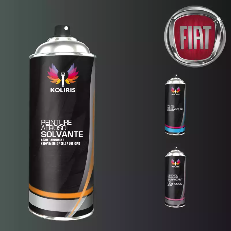 Pack 3 aérosols peinture voiture solvant Fiat 400ml