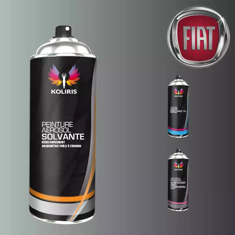 Pack 3 aérosols peinture voiture solvant Fiat 400ml