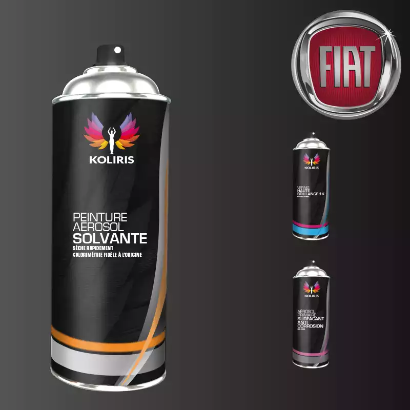Pack 3 aérosols peinture voiture solvant Fiat 400ml