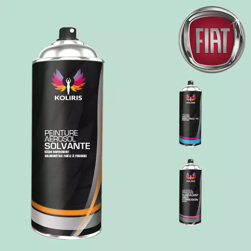 Pack 3 aérosols peinture voiture solvant Fiat 400ml
