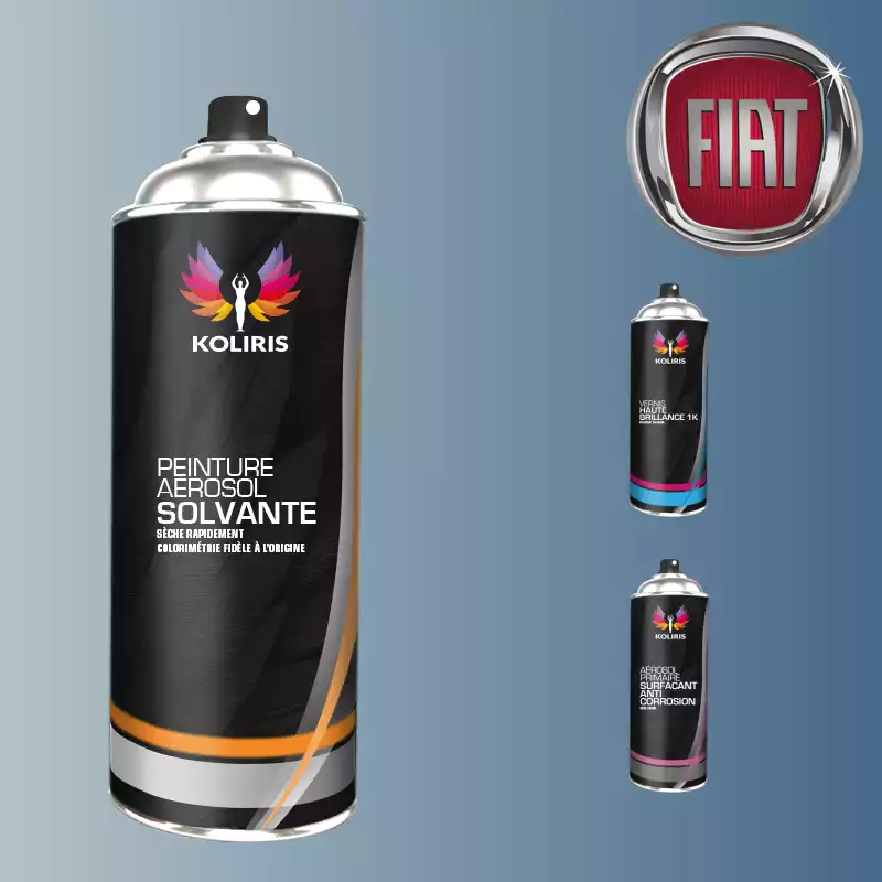 Pack 3 aérosols peinture voiture solvant Fiat 400ml