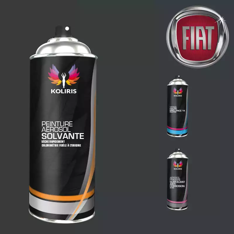 Pack 3 aérosols peinture voiture solvant Fiat 400ml