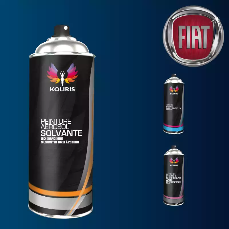 Pack 3 aérosols peinture voiture solvant Fiat 400ml