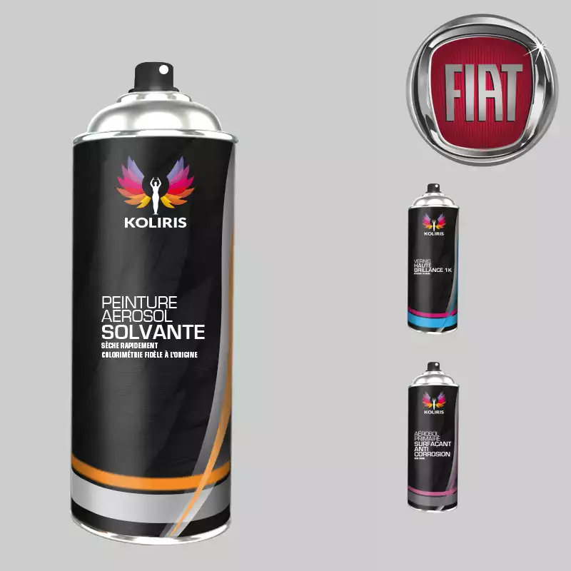 Pack 3 aérosols peinture voiture solvant Fiat 400ml