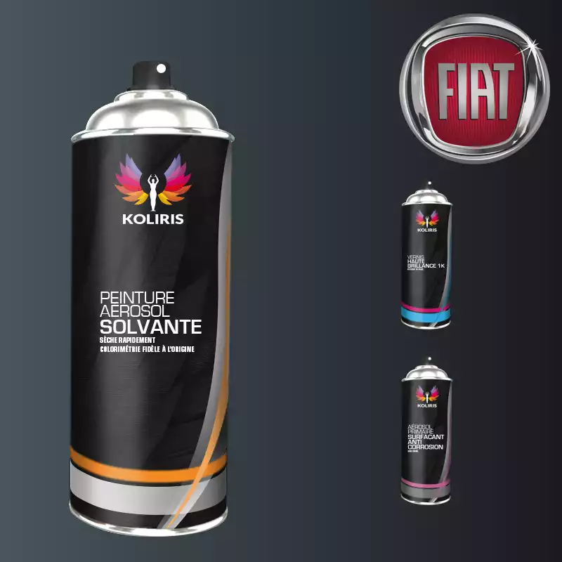 Pack 3 aérosols peinture voiture solvant Fiat 400ml