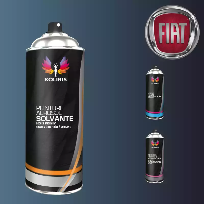 Pack 3 aérosols peinture voiture solvant Fiat 400ml