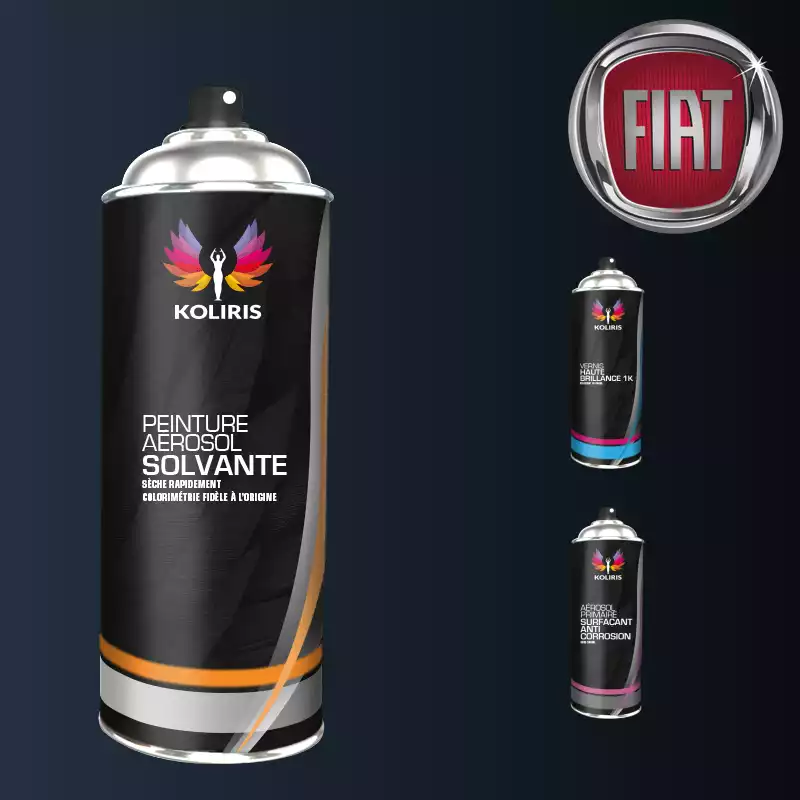Pack 3 aérosols peinture voiture solvant Fiat 400ml