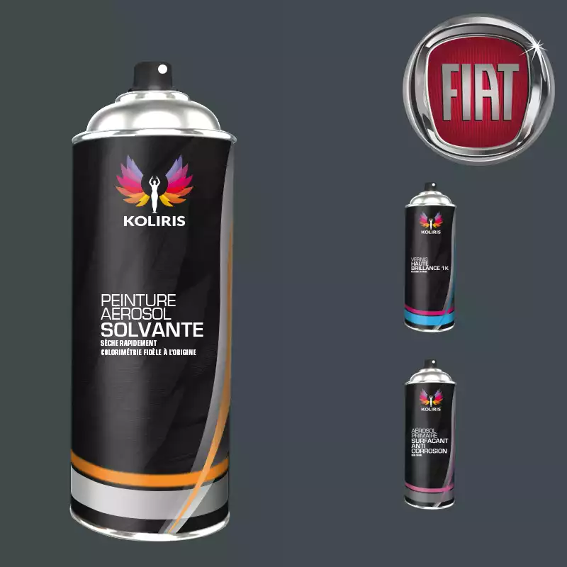 Pack 3 aérosols peinture voiture solvant Fiat 400ml