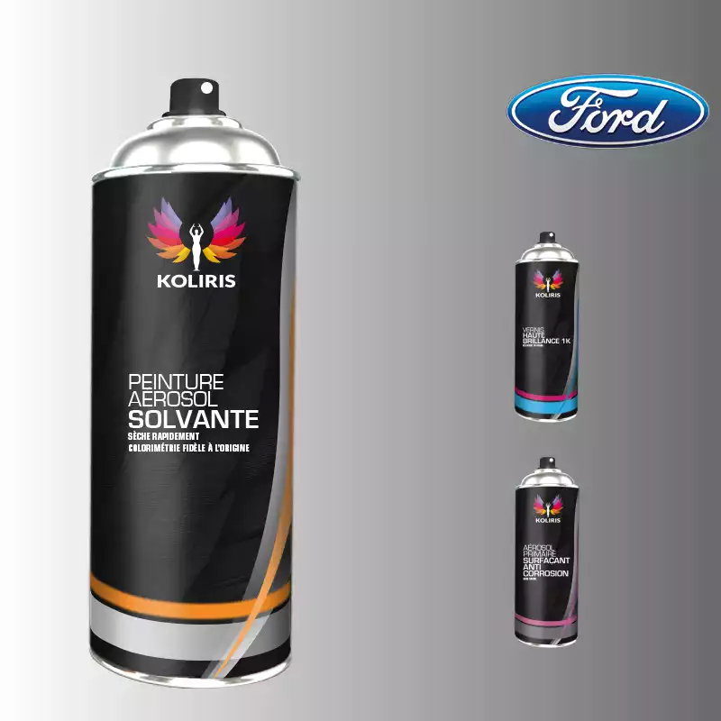 Pack 3 aérosols peinture voiture solvant Ford 400ml