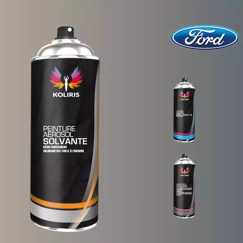 Pack 3 aérosols peinture voiture solvant Ford 400ml