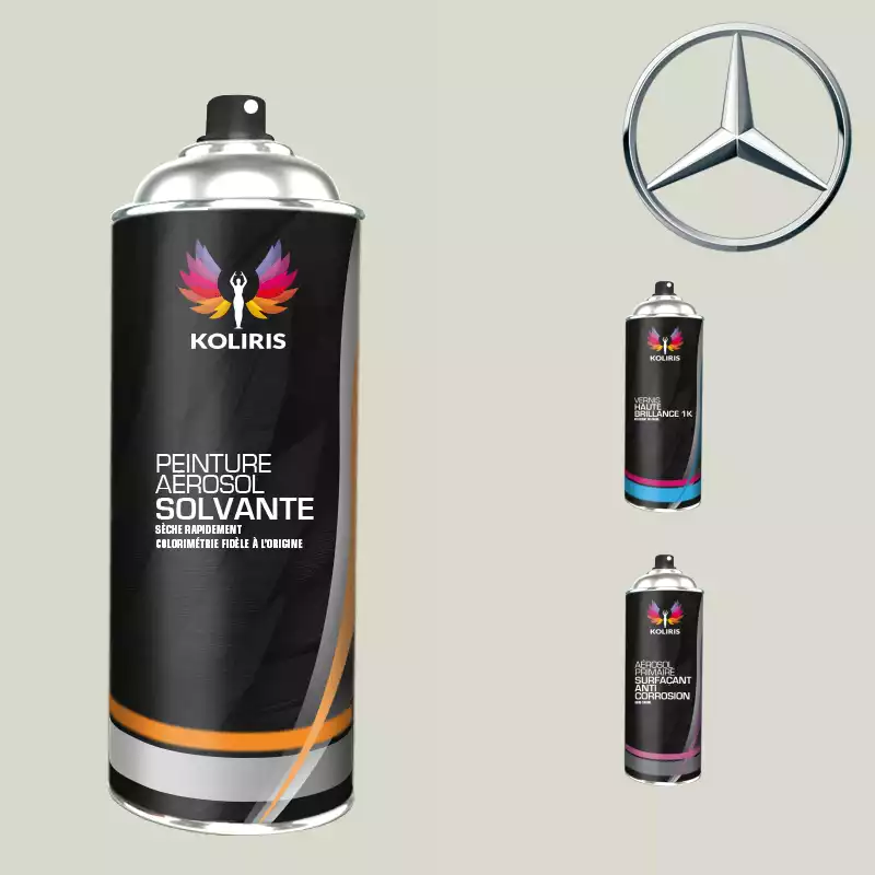 Pack 3 aérosols peinture voiture solvant Mercedes Benz 400ml