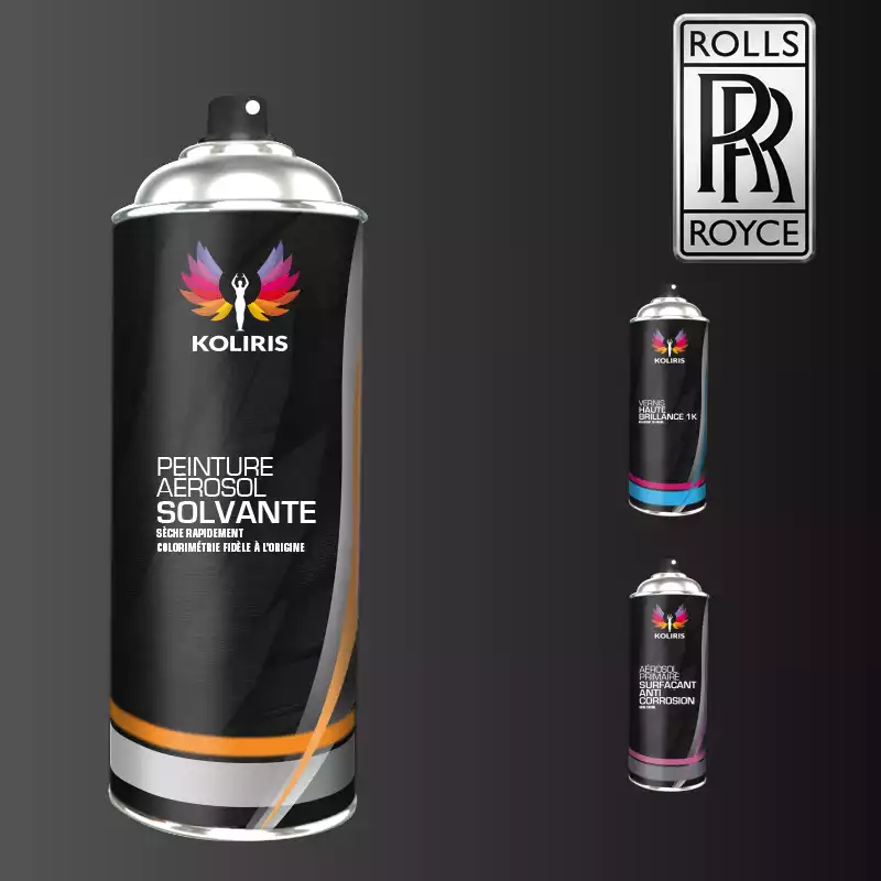 Pack 3 aérosols peinture voiture solvant Rolls Royce 400ml