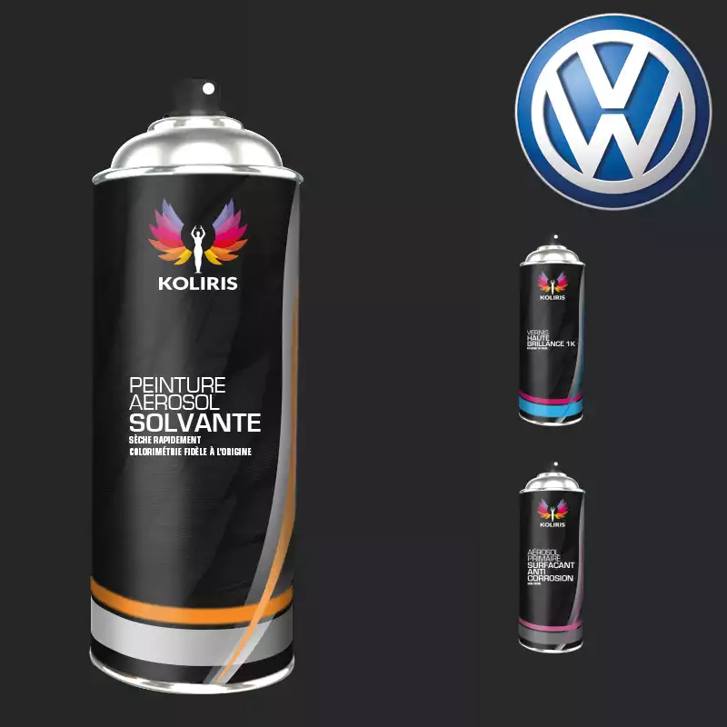 Pack 3 aérosols peinture voiture solvant Volkswagen 400ml