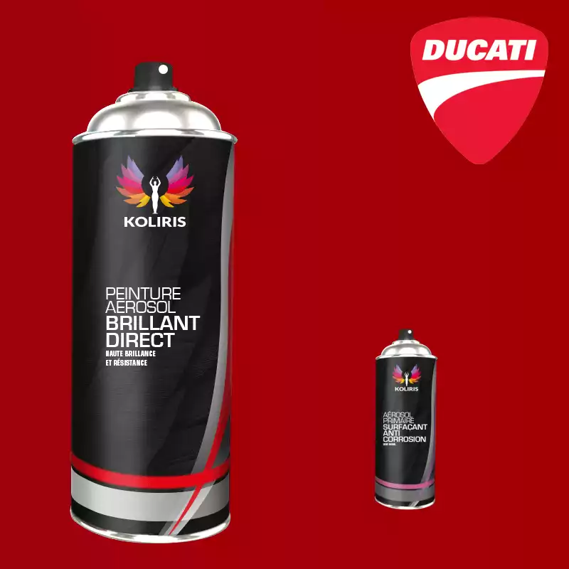 Pack 2 aérosols peinture moto 1K brillant Ducati Moto 400ml